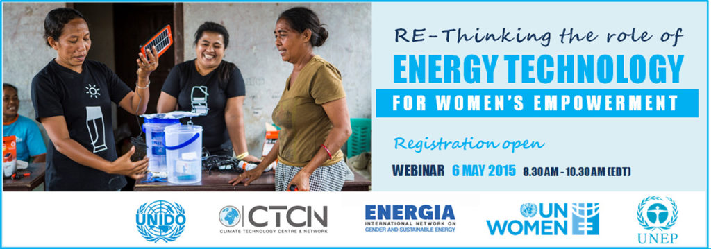 Webinar Invitation: Re-thinking The Role Of Energy Technology For Women 