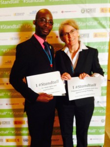During the Vienna Energy Forum 2015, ENERGIA’s Elizabeth Cecelski and Ahmadou Toure, General Director of Point Focal Operationnel du Fonds pour l’Environnement Mondial #StandTall for equal rights and opportunities