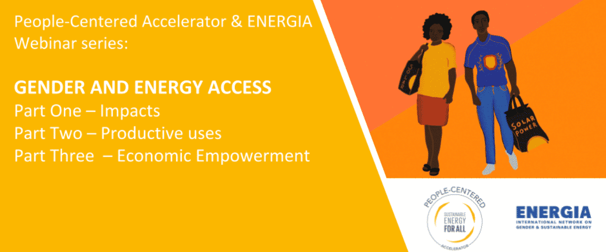 Webinar: Three-part webinar series on Gender and Energy Access