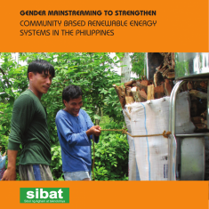 Gender Mainstreaming to Strengthen Community Based Renewable Energy Systems in the Philippines