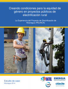 Creando condiciones para la equidad de género en proyectos públicos de electrificación rural La Experiencia del Proyecto de Electrificación de Nicaragua (PELNICA)