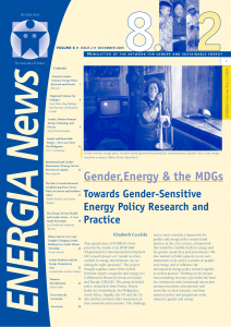 Gender, Energy & the MDGs: Towards Gender-Sensitive Energy Policy Research and Practice