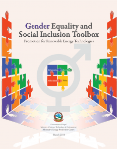 Gender Equality and Social Inclusion Toolbox – Promotion for Renewable Energy Technologies