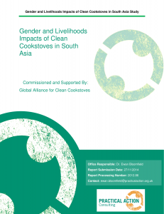 Gender and Livelihoods Impacts of Clean Cookstoves in South Asia