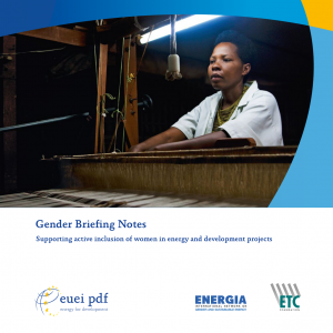 Gender Briefing Notes: Supporting active inclusion of women in energy and development projects