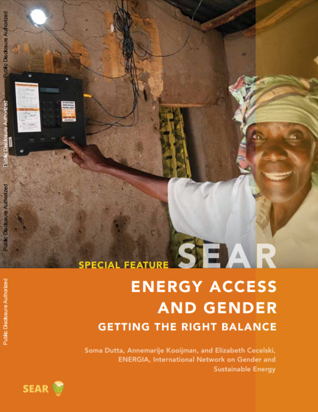 SEAR Special Feature – Energy access and gender: Getting the right balance.