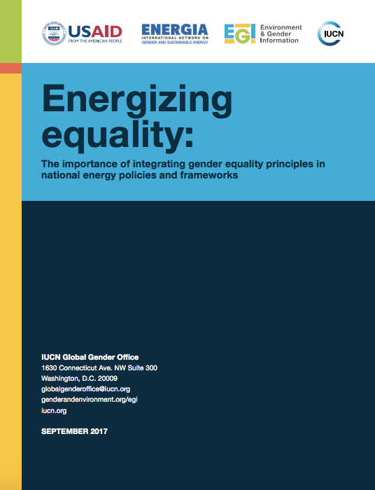 Energizing equality: The importance of integrating gender equality principles in national energy policies and frameworks