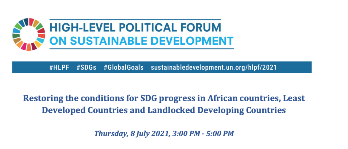 HLPF Event: Restoring the conditions for SDG progress in African ...