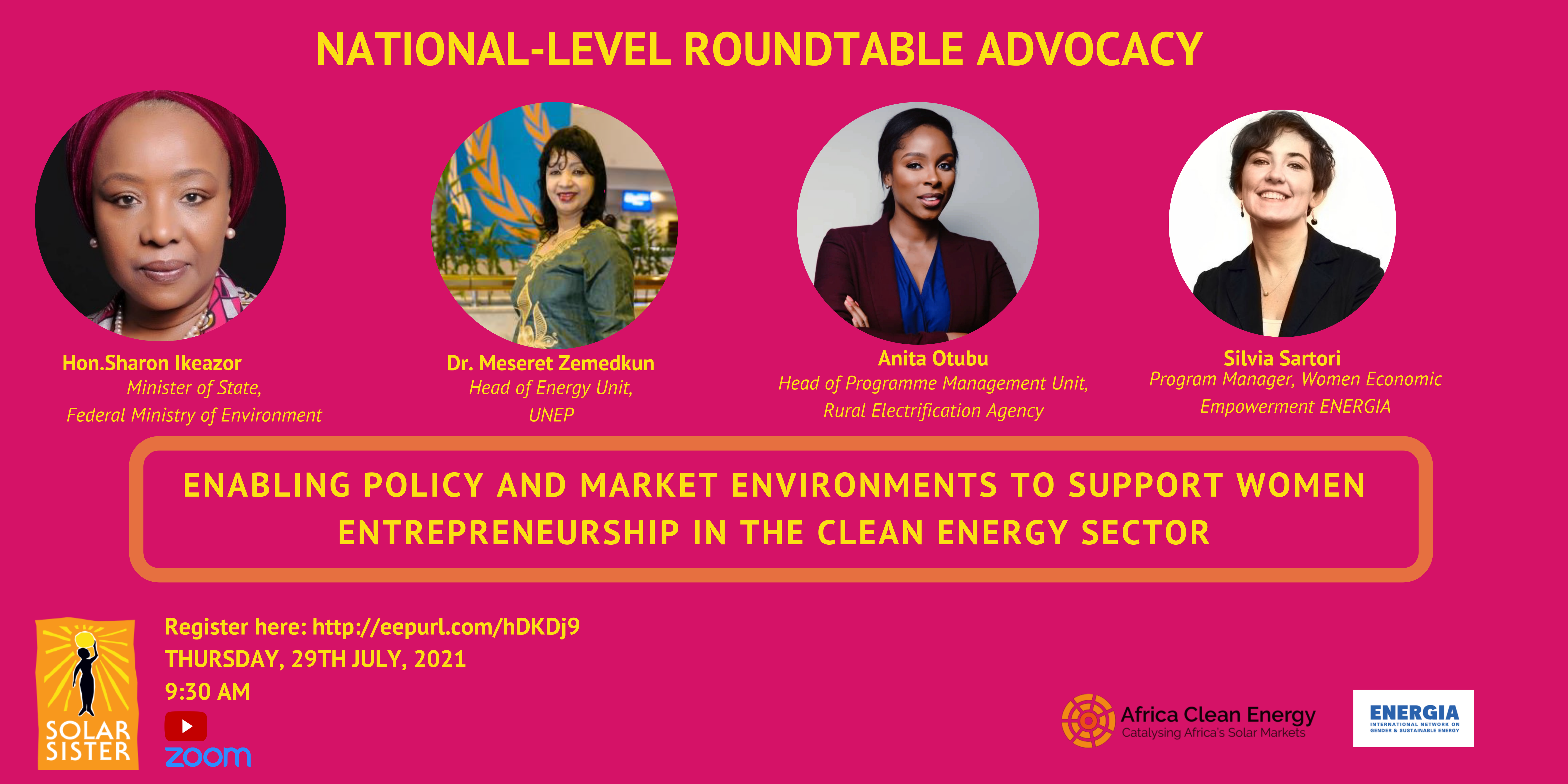 Event: Enabling policy and market environments to support women entrepreneurship in the clean energy sector