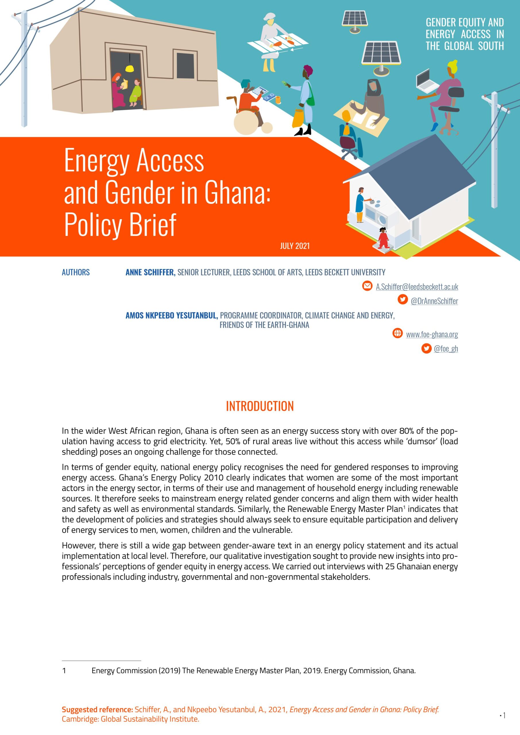 Energy Access and Gender in Ghana: Policy Brief