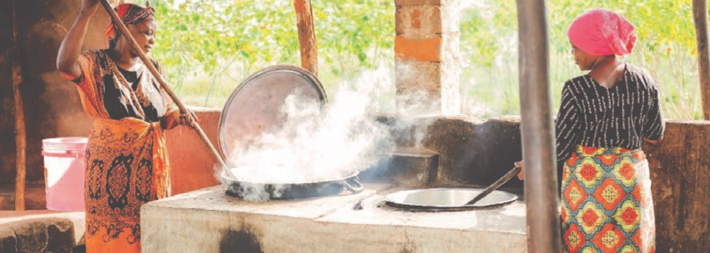 Secondary school shifts to improved cookstoves